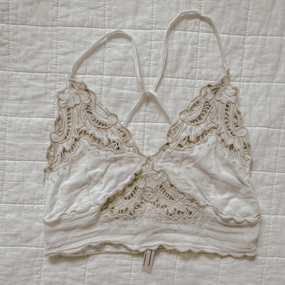 LOWEST! Free People White Bralette